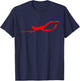 Spearfishing Spear Diving Spearfisherman Hunting Water Sport T-Shirt - T-Shirt | Navy