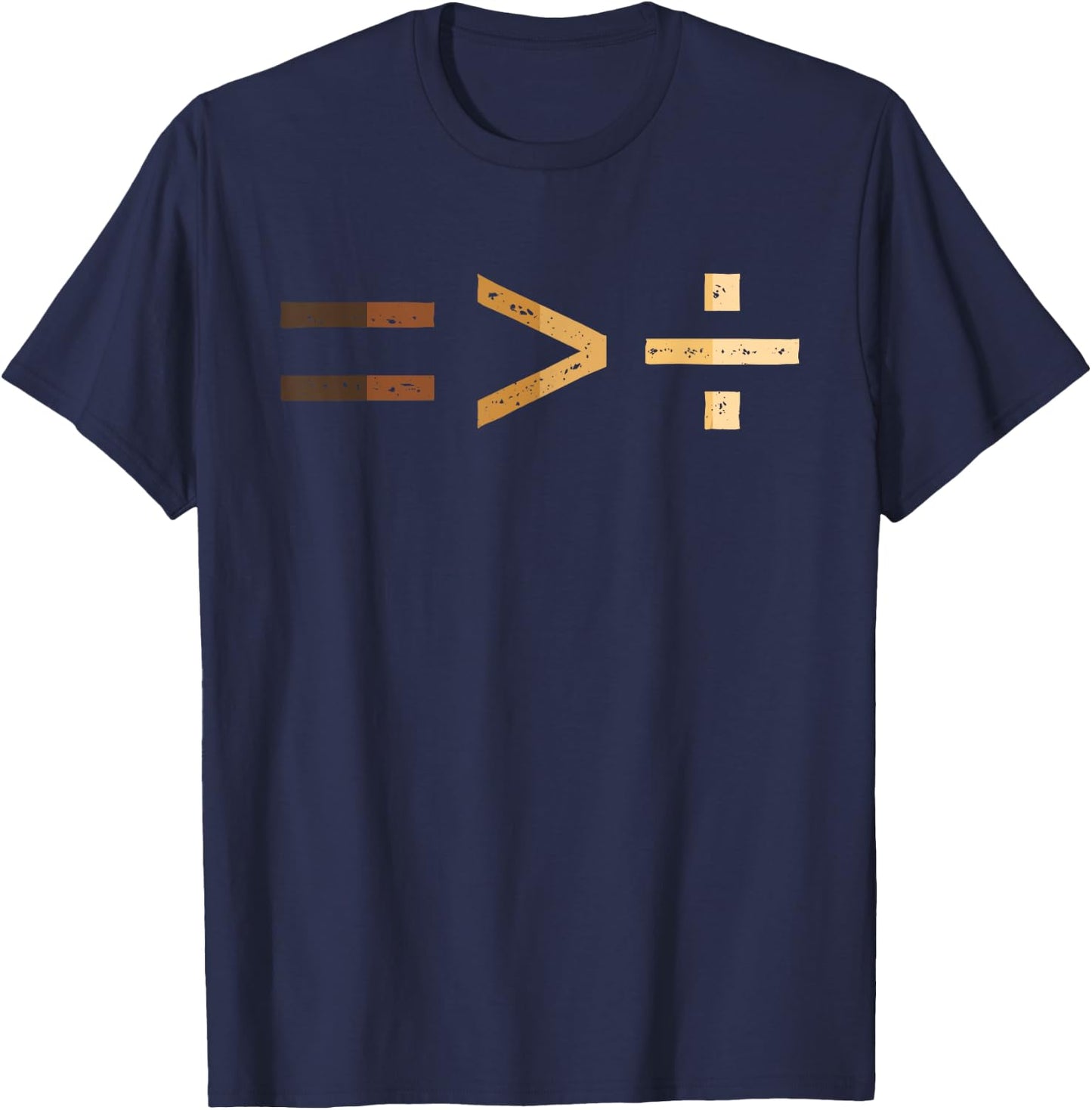 Equality Is Greater Than Division Black History Month Math T-Shirt - T-Shirt | Navy