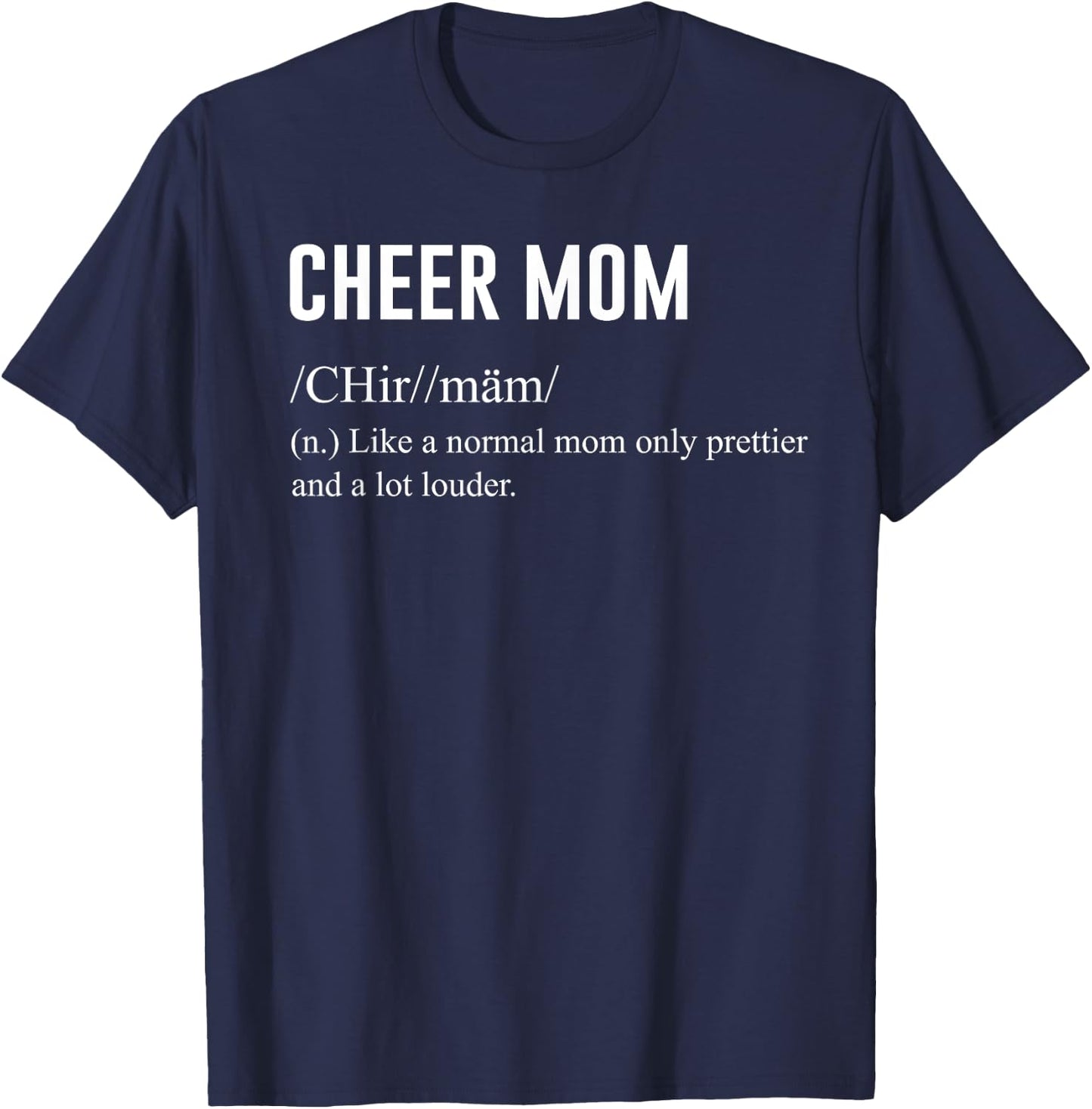 Funny Cheer Mom Definition T-Shirt - T-Shirt | Navy
