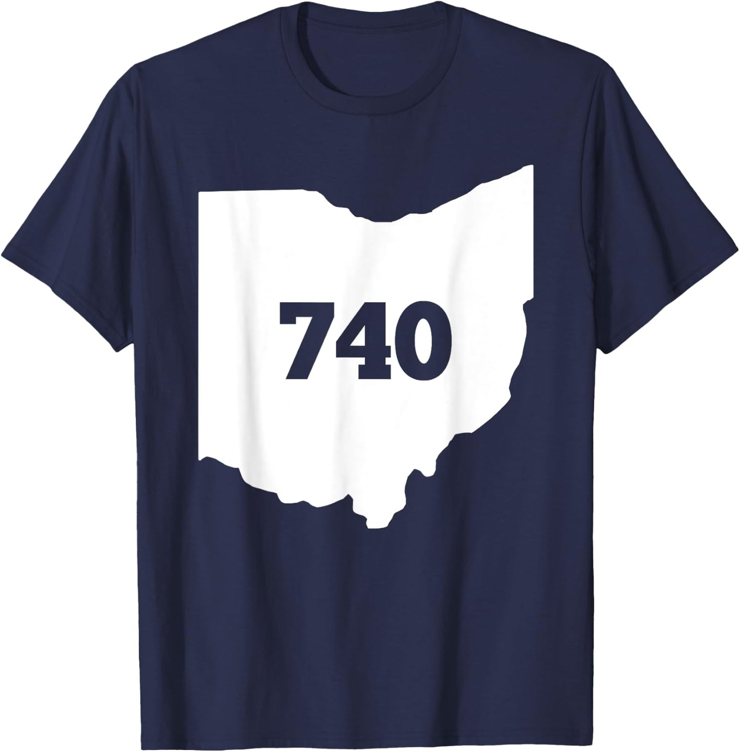Ohio 740 Area Code T-Shirt - T-Shirt | Navy