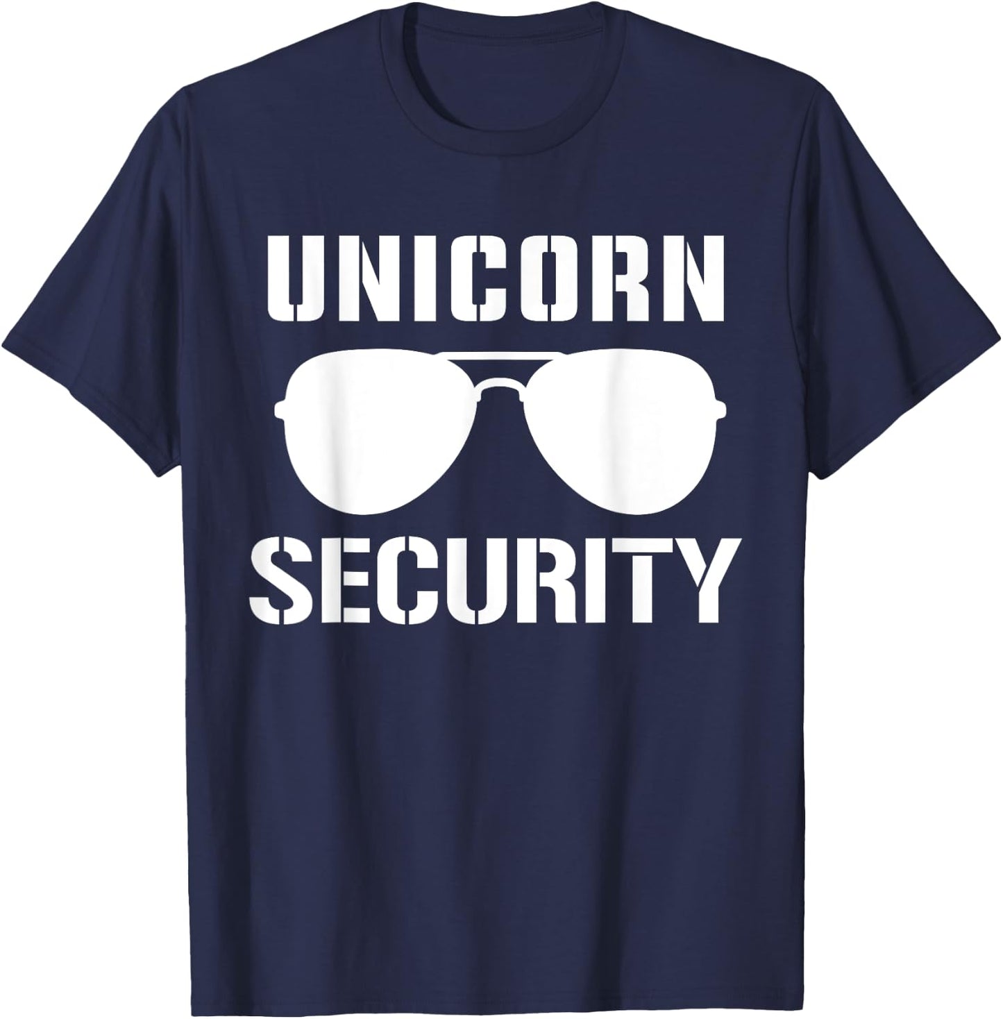 Halloween Dad Mom Daughter Adult Costume, Unicorn Security T-Shirt - T-Shirt | Navy