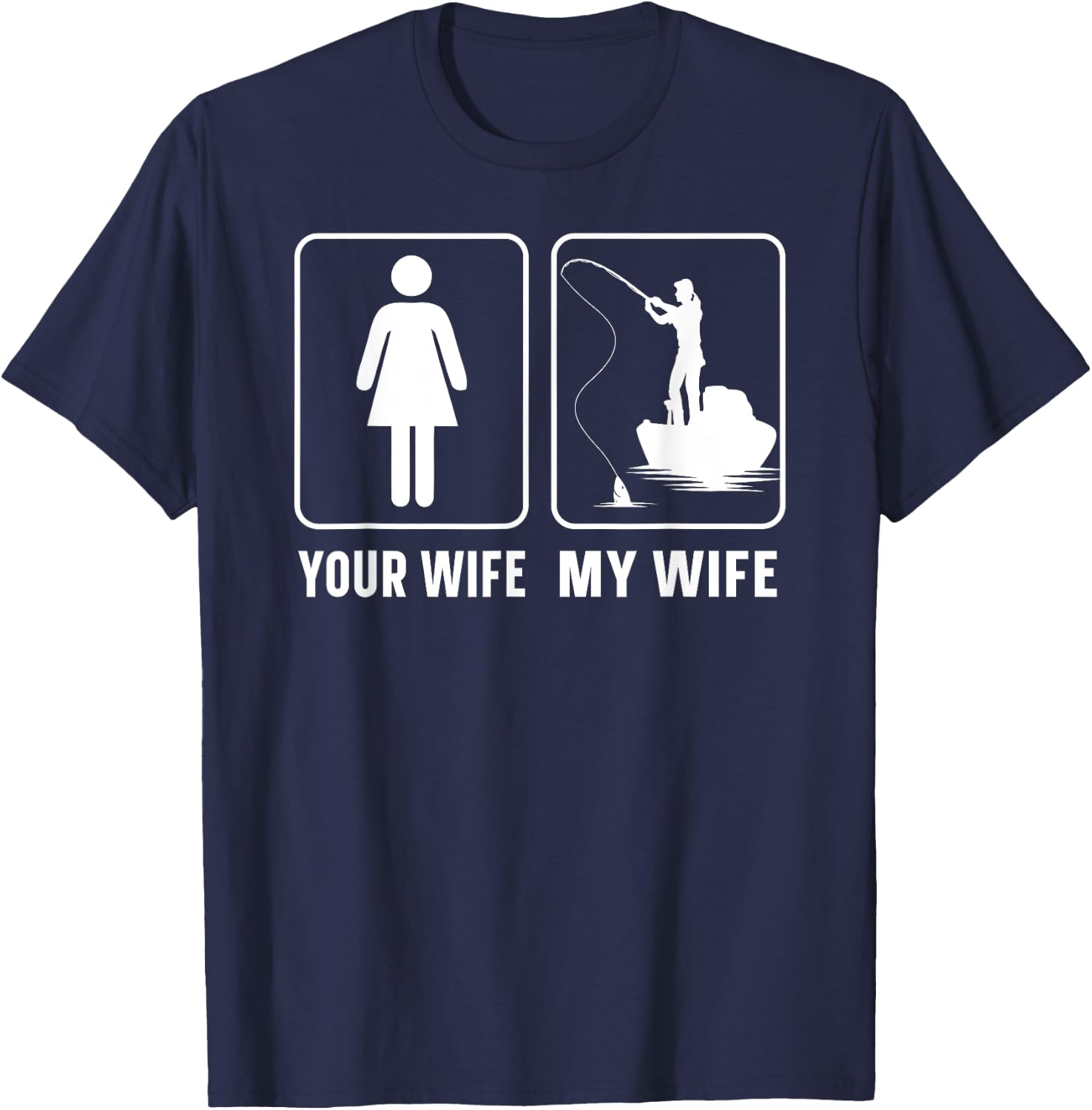 Fishing Fisherman Fisher DA0 Humorous Fishing Women's Black Small T-Shirt - T-Shirt | Navy