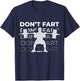 Don't Fart Funny Fitness Weight Squats Gym Workout Trainer T-Shirt - T-Shirt | Navy