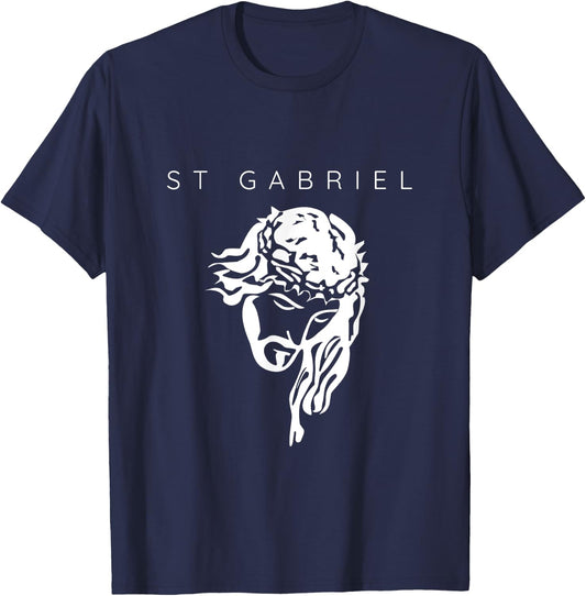 Saint Gabriel the Archangel Traditional Catholic Prayer T-Shirt - T-Shirt | Navy