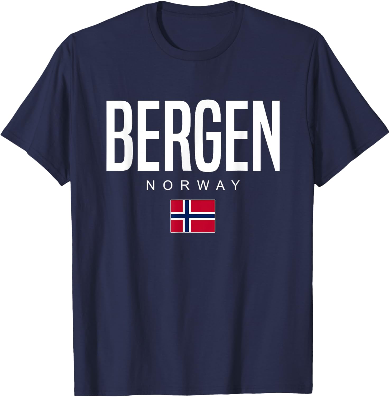 Bergen Norway T-Shirt - T-Shirt | Navy