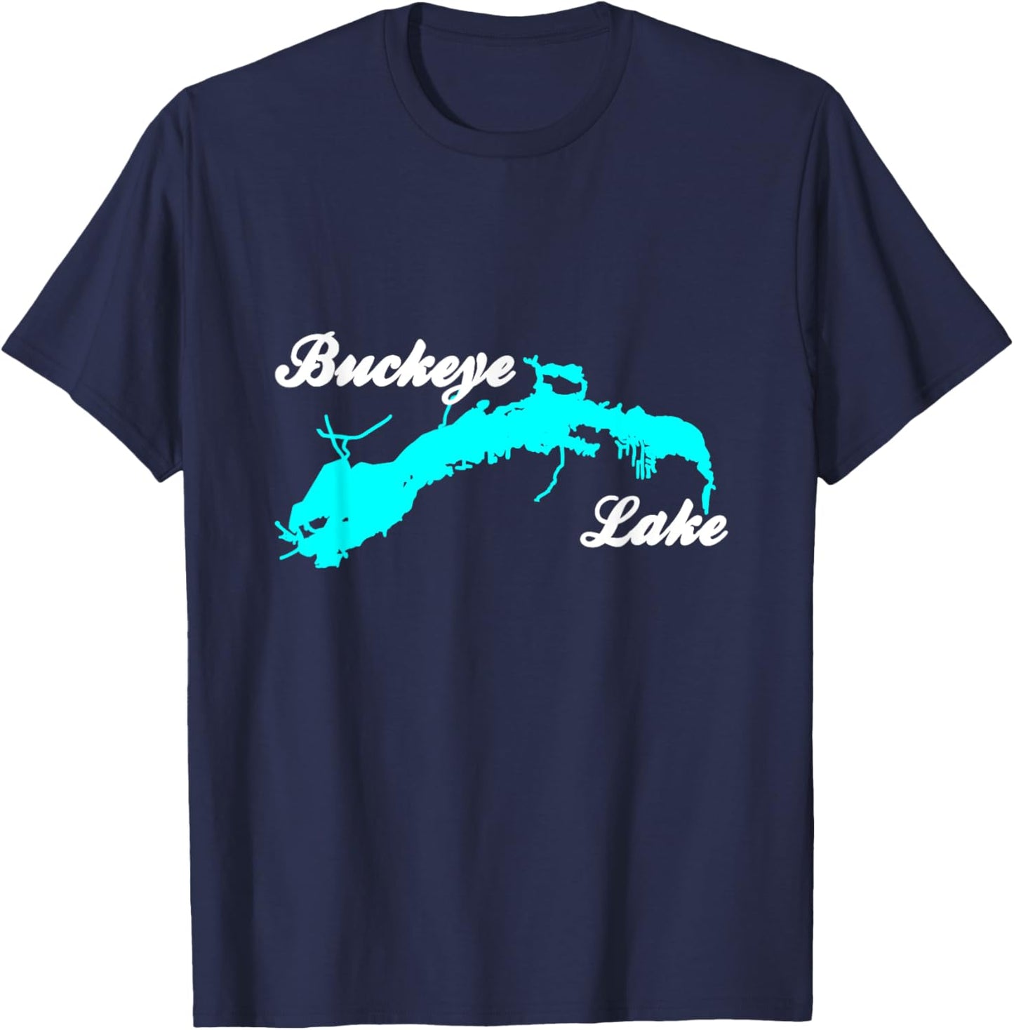 Minimalist Buckeye Lake - Ohio T-Shirt - T-Shirt | Navy