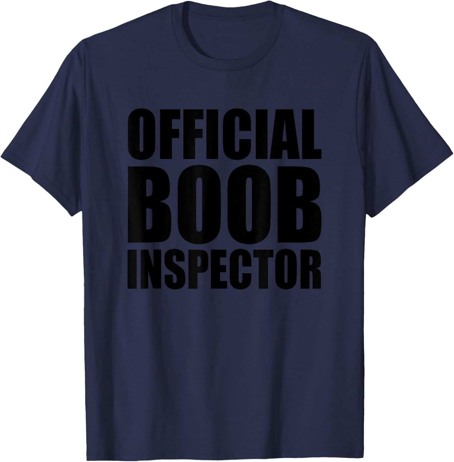 Official Boob Inspector Last Minute Halloween Costume Party T-Shirt - T-Shirt | Navy