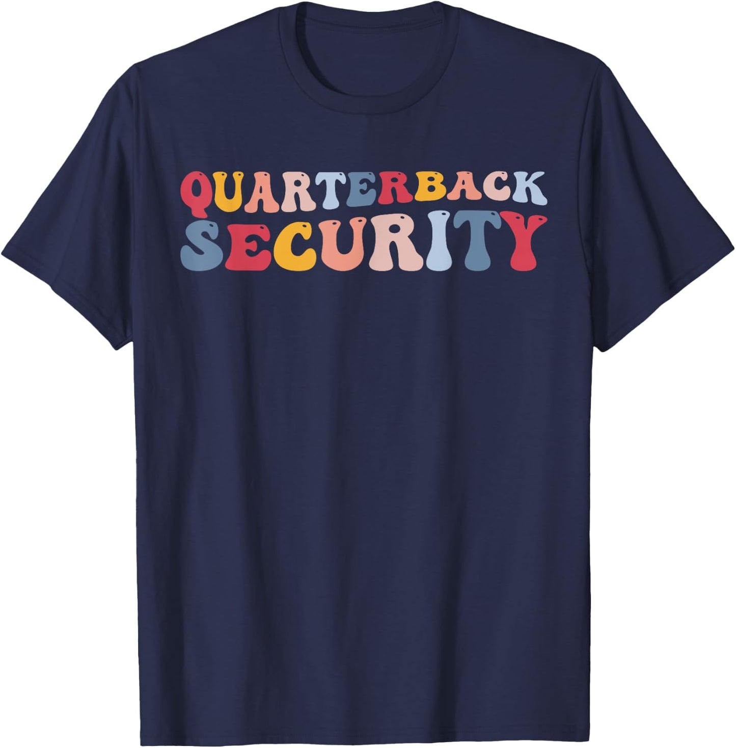 Quarterback Security Offensive Lineman Football T-Shirt - T-Shirt | Navy