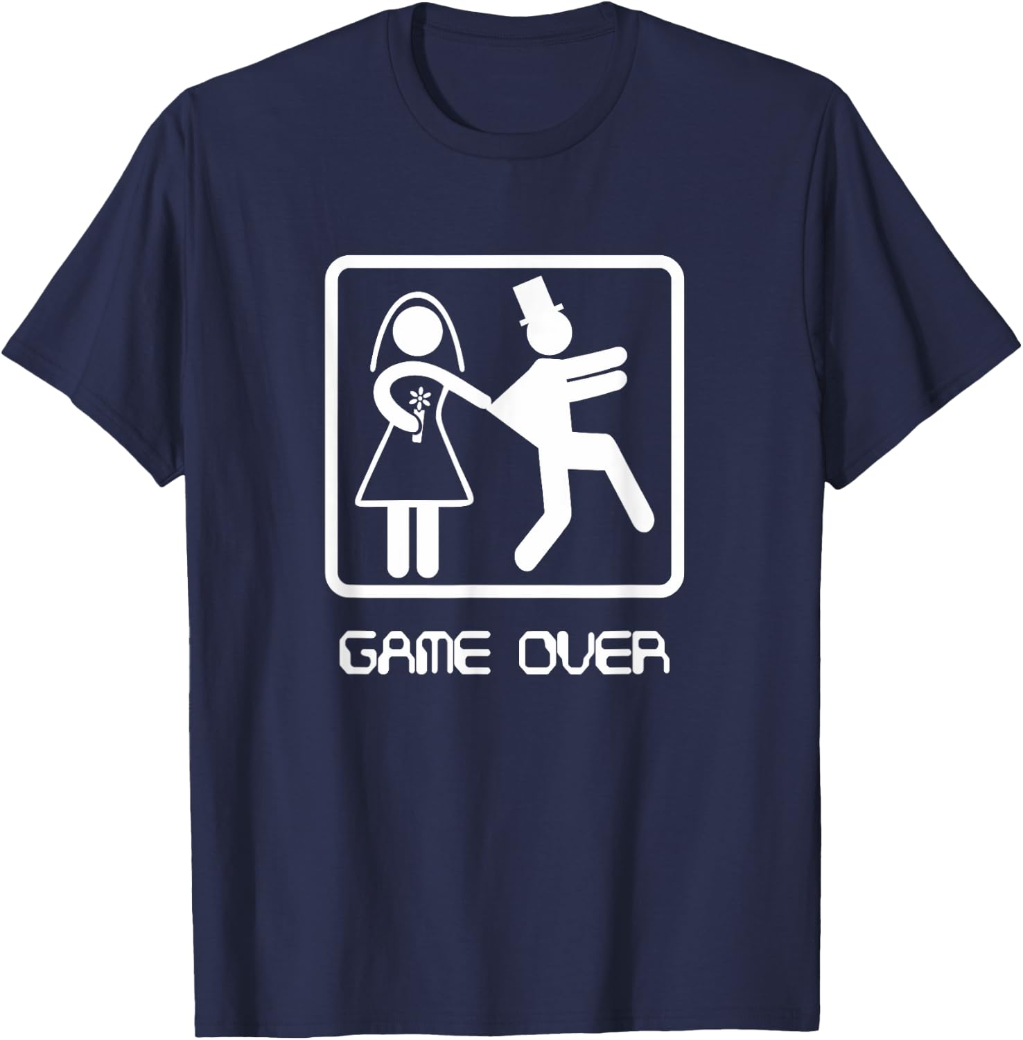 Game Over Stag Party - Wedding Groom Tea T-Shirt - T-Shirt | Navy
