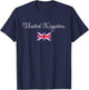 United Kingdom, England, Great Britain Flag T-Shirt - T-Shirt | Navy