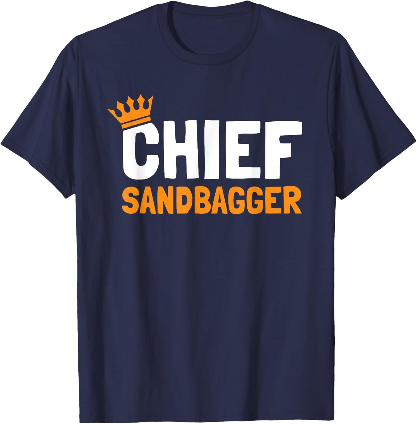 Chief Sandbagger Golf - -Adults, Black, Small T-Shirt - T-Shirt | Navy