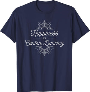 Contra Dancing, Contra Dancer, Square Dancing, Contra Dance T-Shirt - T-Shirt | Navy