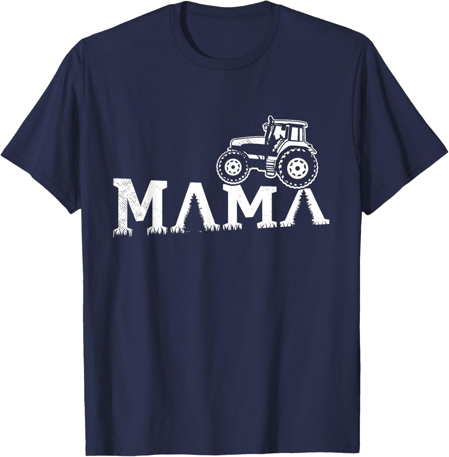 teestatic Women's Farm Themed Tractor MAMA Artwork - Black, X-Small T-Shirt - T-Shirt | Navy