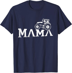 teestatic Women's Farm Themed Tractor MAMA Artwork - Black, X-Small T-Shirt - T-Shirt | Navy
