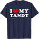 I Love My Tandy, I Heart My Tandy T-Shirt - T-Shirt | Navy