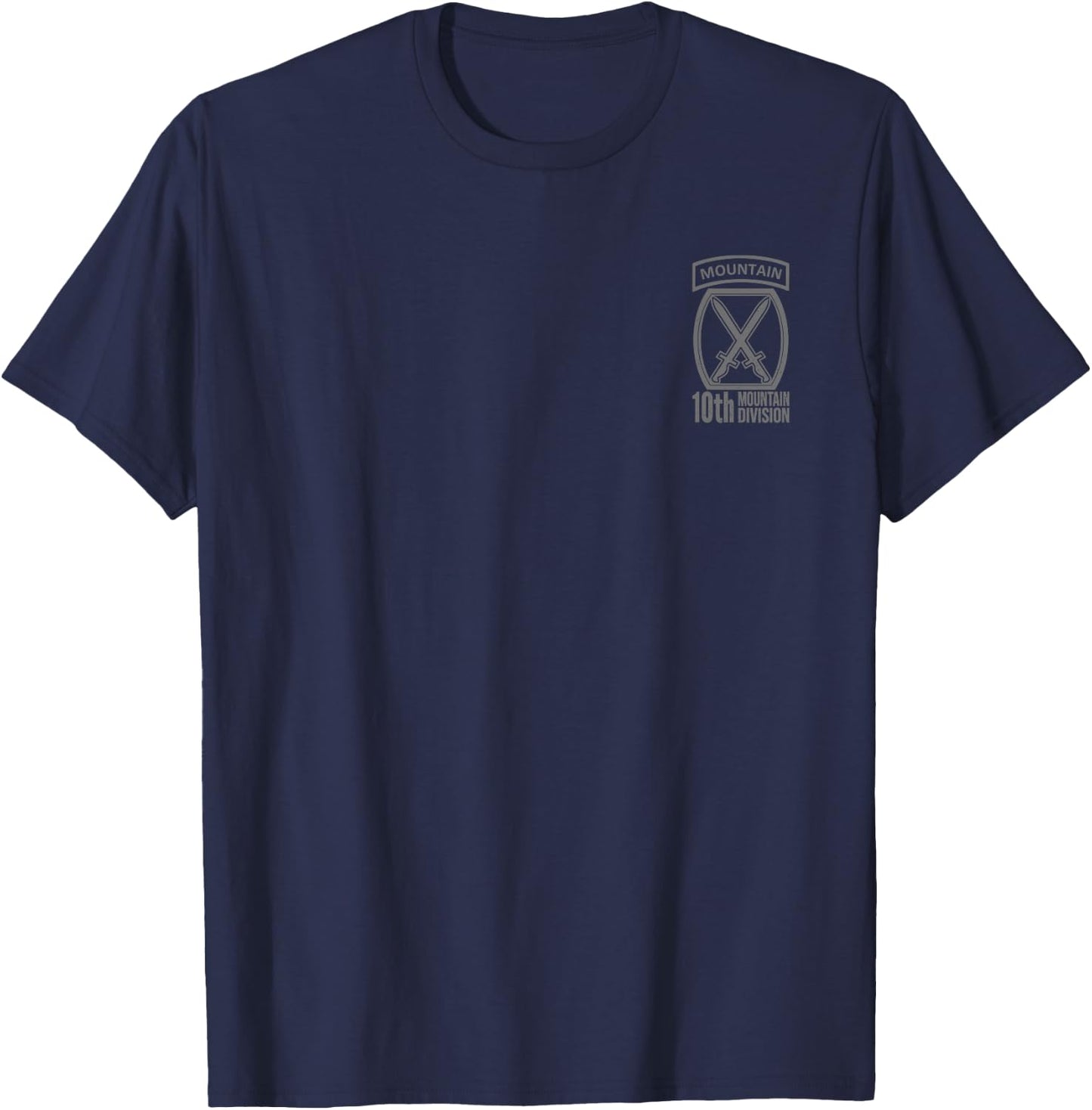 10TH MOUNTAIN DIVISION ARMY INFANTRY Black -Adults/ -Kids Classic Fit Cotton 100% Short Sleeve T-Shirt - T-Shirt | Navy