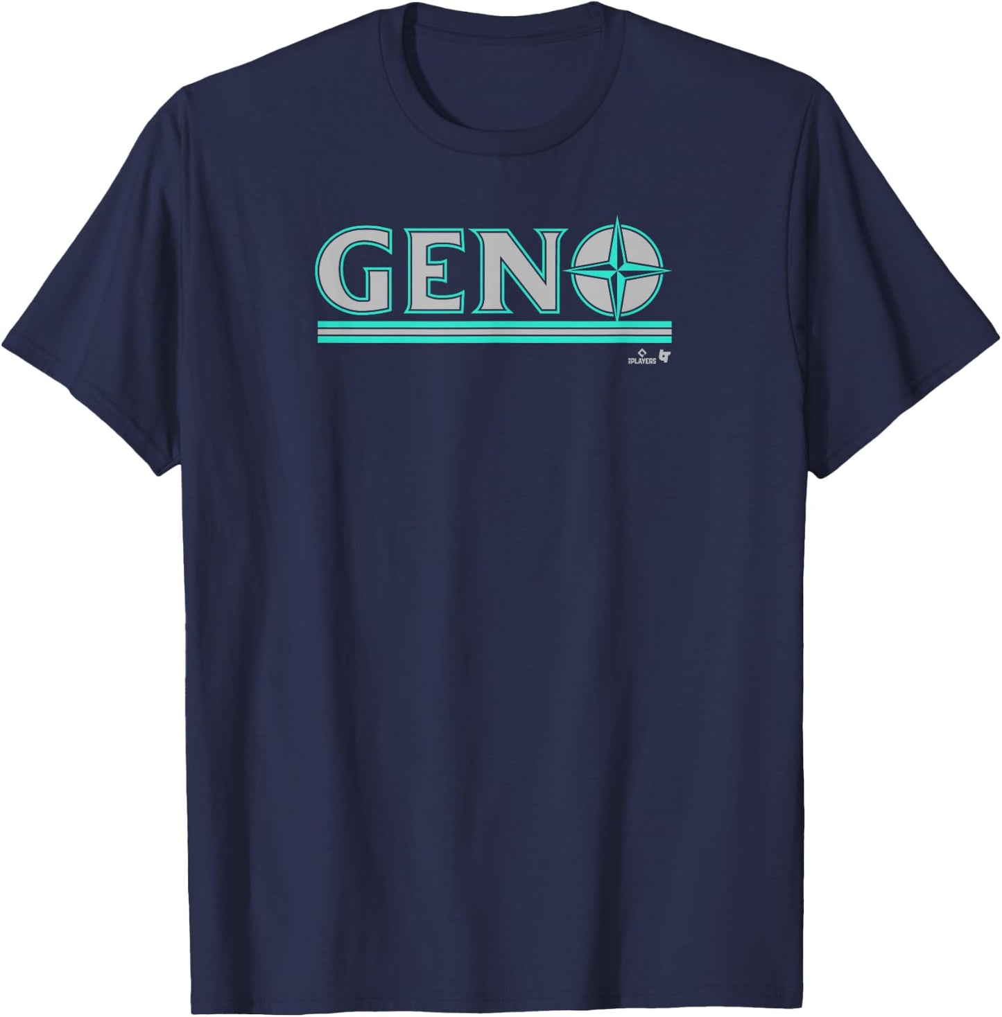 Eugenio Suarez: Seattle Text - Seattle Baseball T-Shirt - T-Shirt | Navy