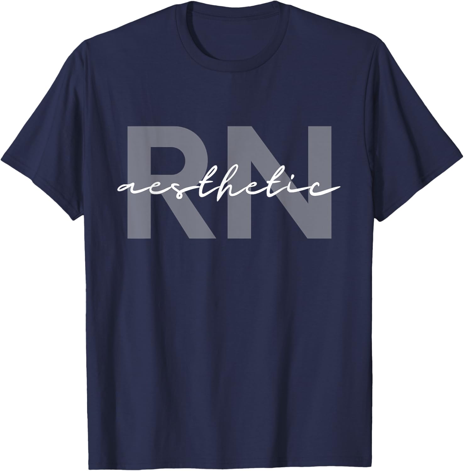 Aesthetic Nurse Cosmetic RN Registered Nurse Syringe T-Shirt - T-Shirt | Navy