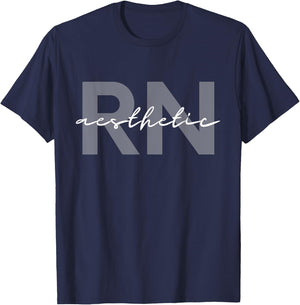 Aesthetic Nurse Cosmetic RN Registered Nurse Syringe T-Shirt - T-Shirt | Navy