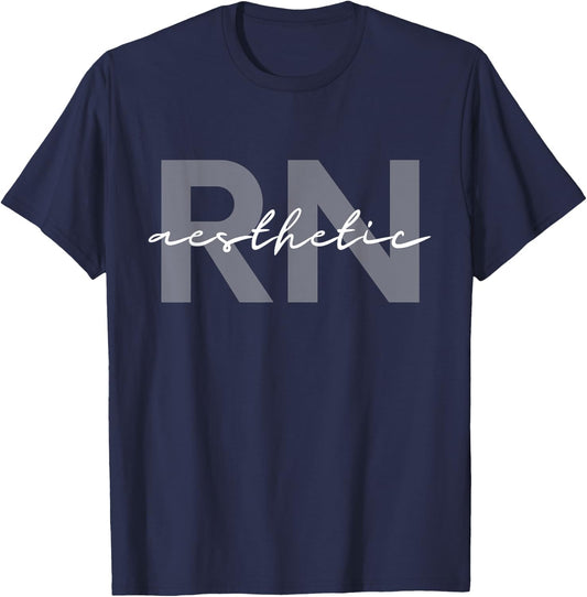 Aesthetic Nurse Cosmetic RN Registered Nurse Syringe T-Shirt - T-Shirt | Navy