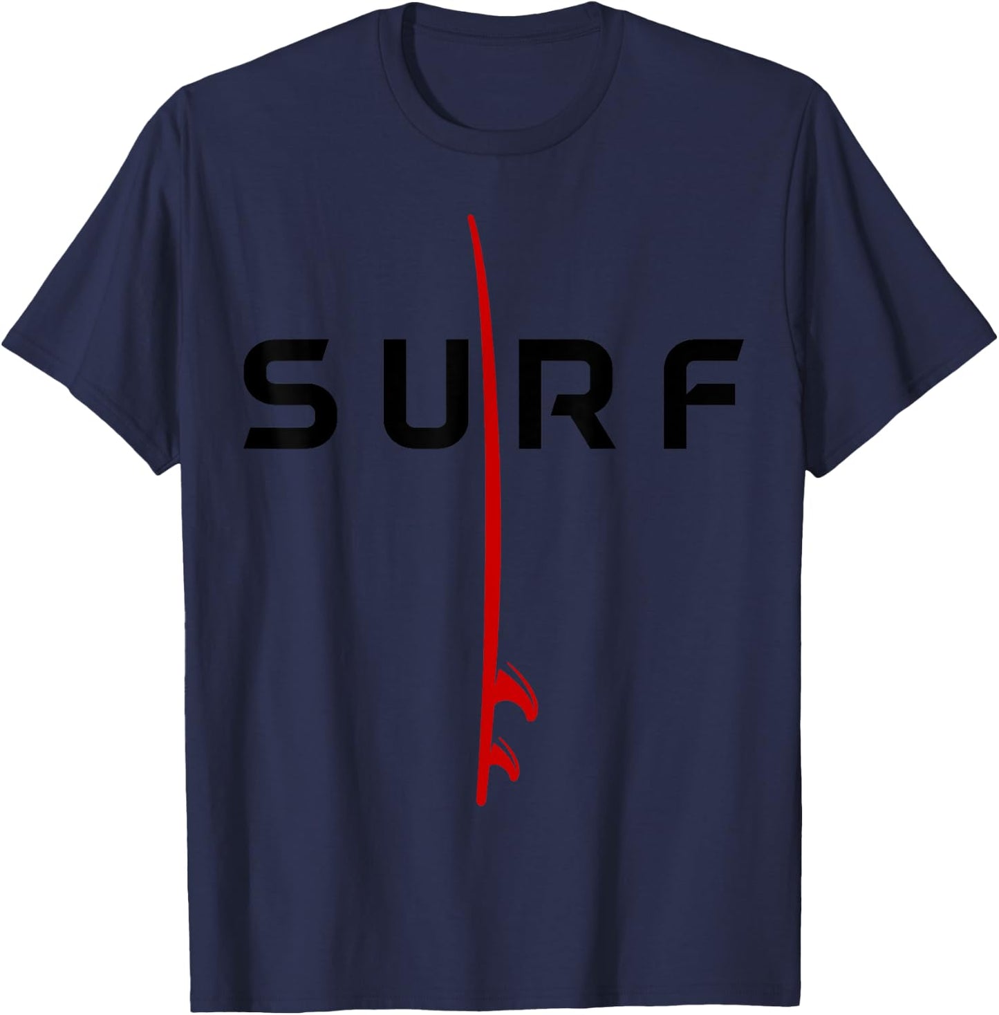 Surf Board Surfing Beach Vintage Retro Surfer Women Kids T-Shirt - T-Shirt | Navy