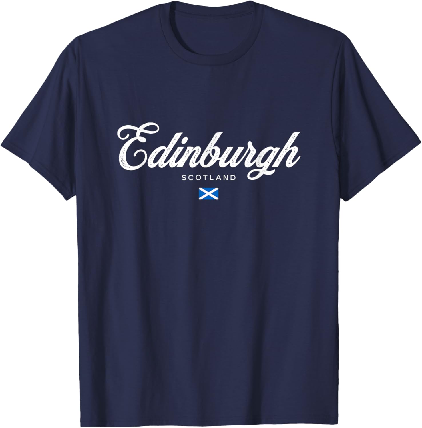 Edinburgh Scotland United Kingdom UK Retro Vintage T-Shirt - T-Shirt | Navy