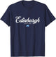 Edinburgh Scotland United Kingdom UK Retro Vintage T-Shirt - T-Shirt | Navy