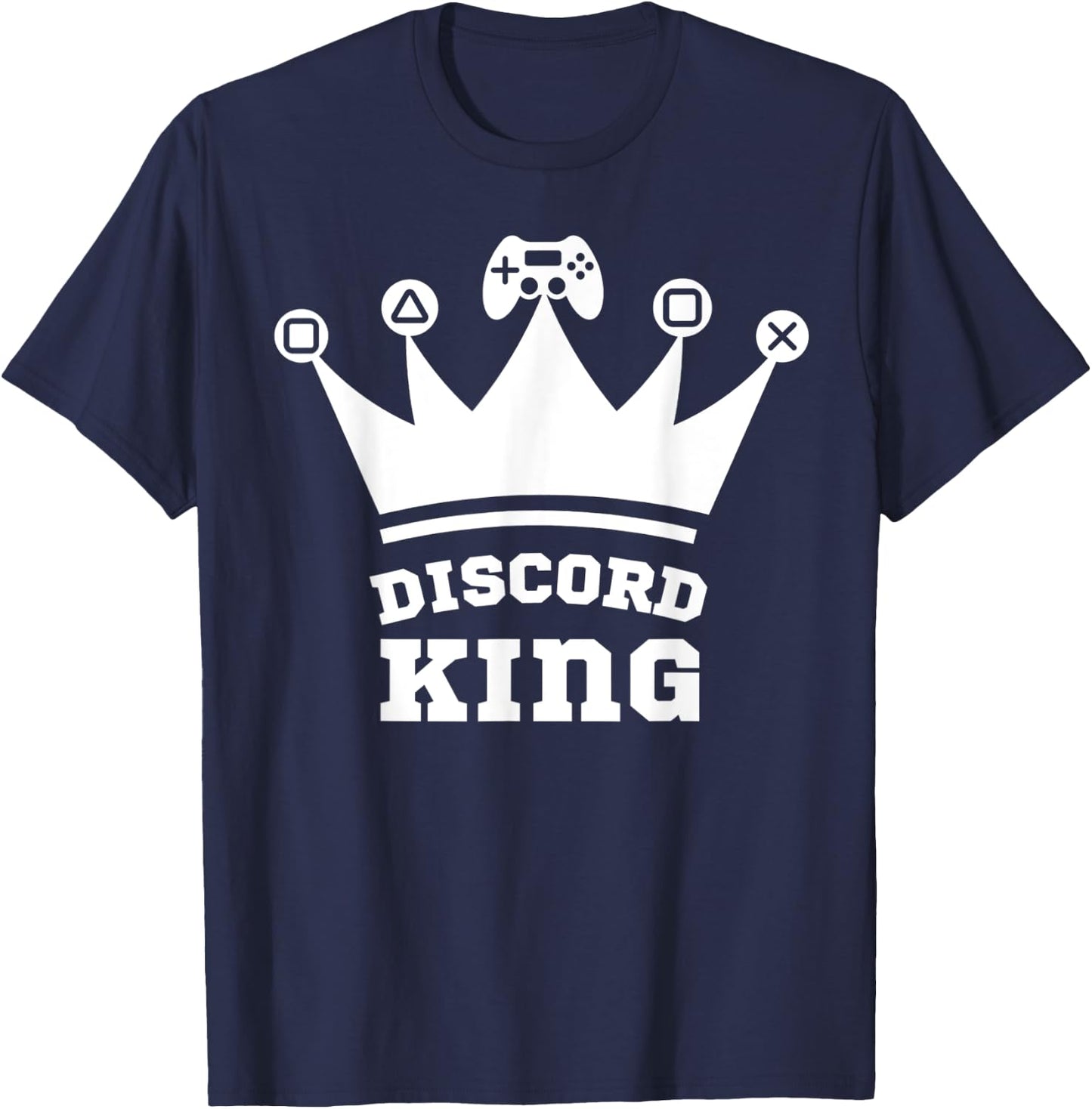Model Gone Rogue Designs Discord King Gamer T-Shirt - T-Shirt | Navy