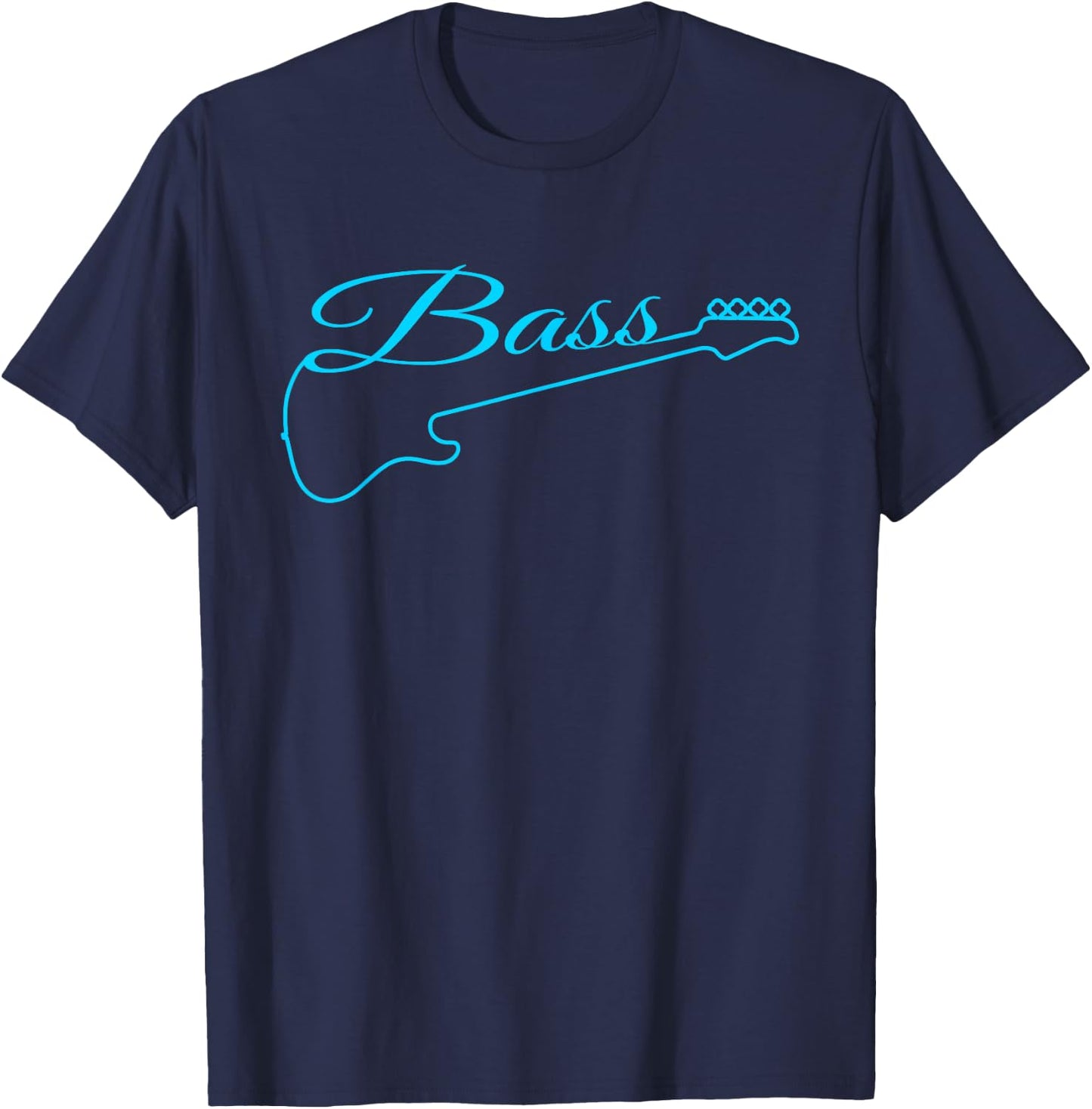This musical Bass design is intended for guitarists T-Shirt - T-Shirt | Navy
