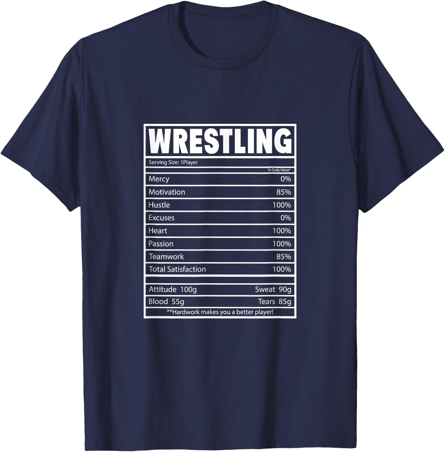 Wrestling Quote Wrestler Sports Saying Funny Wrestling T-Shirt - T-Shirt | Navy