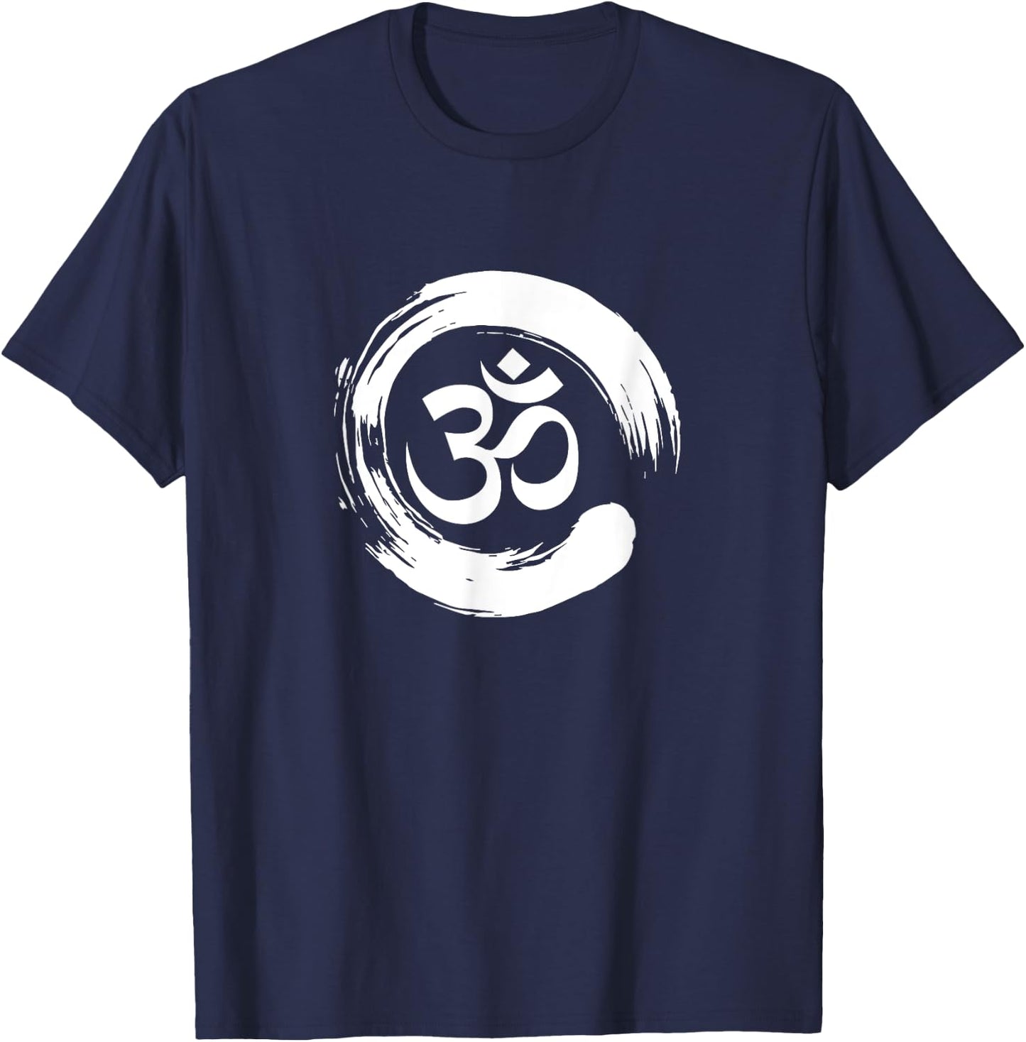 Om Yoga Ohm Hindu Meditation Zen Enzo Circle Spiritual Peace T-Shirt - T-Shirt | Navy