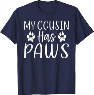 My Cousin has Paws Cousin T-Shirt - T-Shirt | Navy