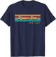 Vintage Sunset Stripes Hoosick Falls, New York T-Shirt - T-Shirt | Navy
