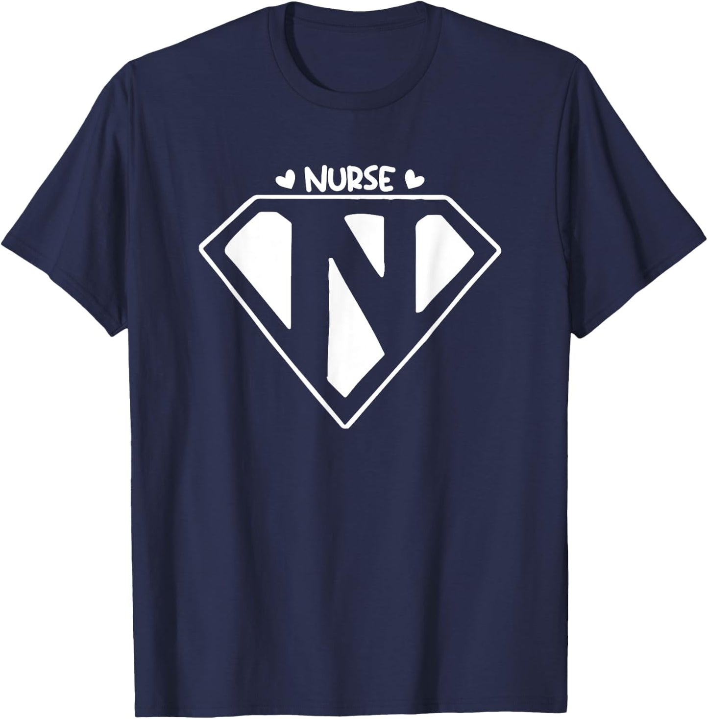 Super Heroes Wear Scrubs Nursing Cute Medical Nurse T-Shirt - T-Shirt | Navy