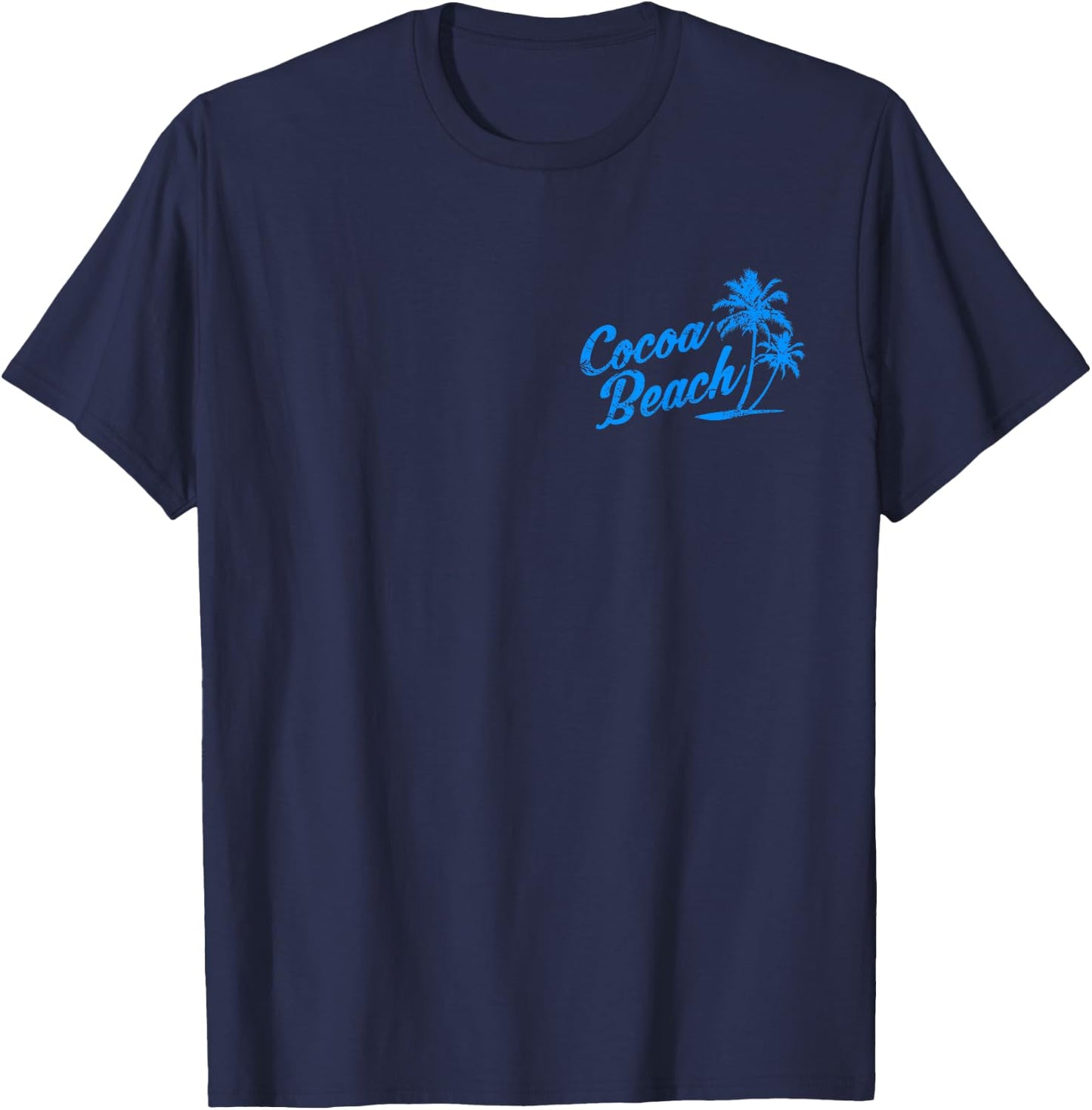 Cocoa Beach Florida Vintage Retro Distressed Design Souvenir Women Girls Kids T-Shirt - T-Shirt | Navy