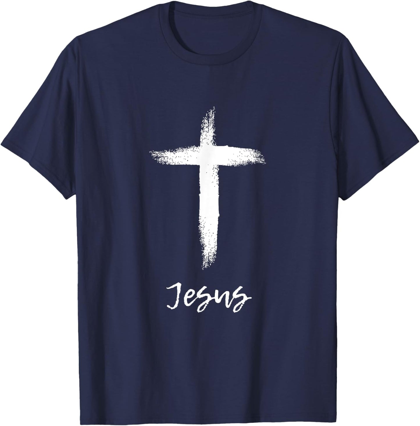 Jesus Christ Crucifixion Religious Cross Symbol Crucifix T-Shirt - T-Shirt | Navy