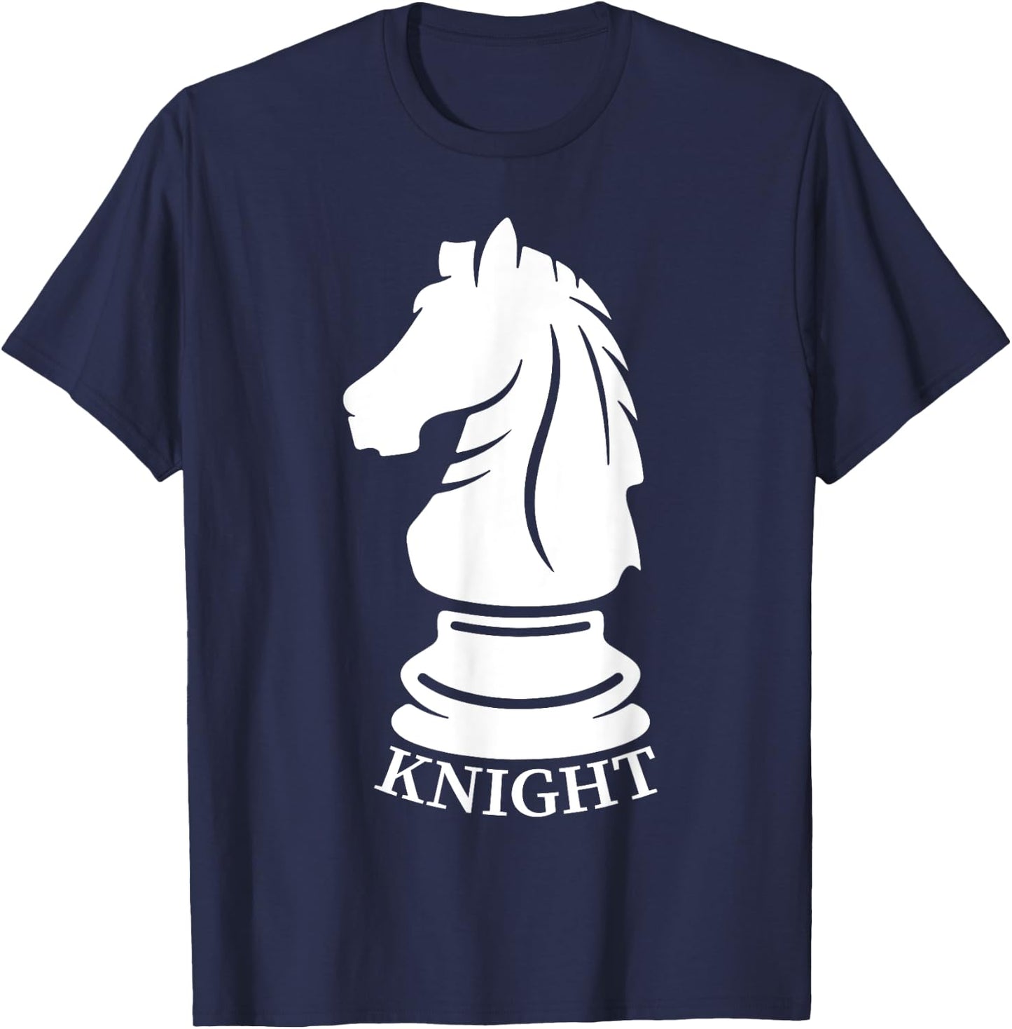 White Knight Chess Piece Chess Lovers Gag Gifts Men Kids T-Shirt - T-Shirt | Navy