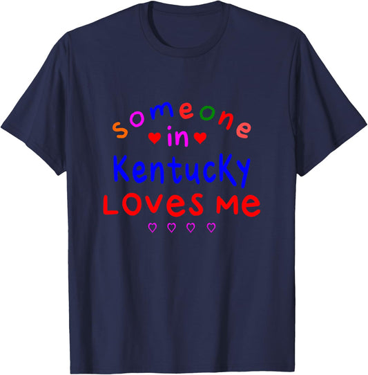 Kids Someone in Kentucky Loves Me Kids Boys Girls T-Shirt - T-Shirt | Navy