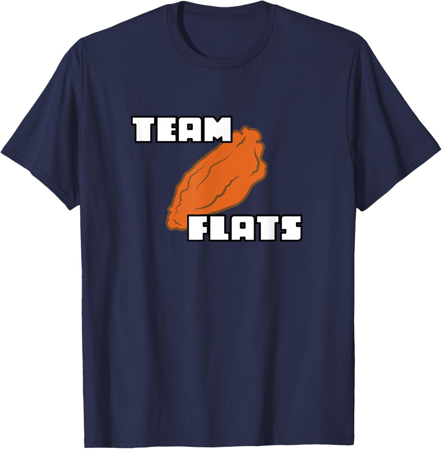 Buffalo Chicken Wing Team Flats and Drums T-Shirt - T-Shirt | Navy