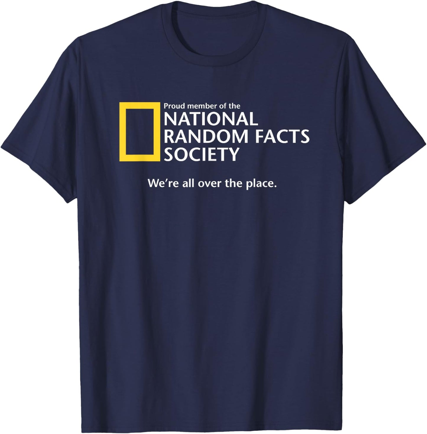 Funny National Random Facts Society for Odd Memory People T-Shirt - T-Shirt | Navy