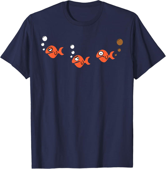 oops! - Goldfish - Aquarium friends T-Shirt - T-Shirt | Navy