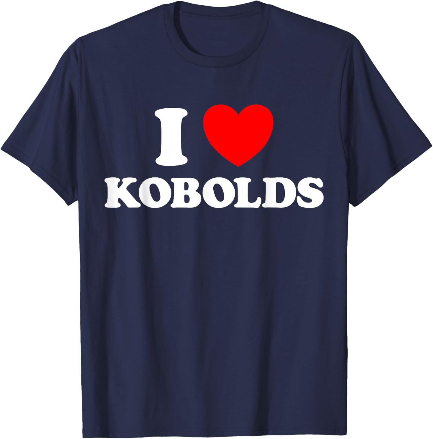Love Kobolds Funny Cute Fantasy Monster Folklore Goblin Fan T-Shirt - T-Shirt | Navy