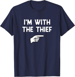 I'm with The Thief Costume Halloween Matching Party T-Shirt - T-Shirt | Navy