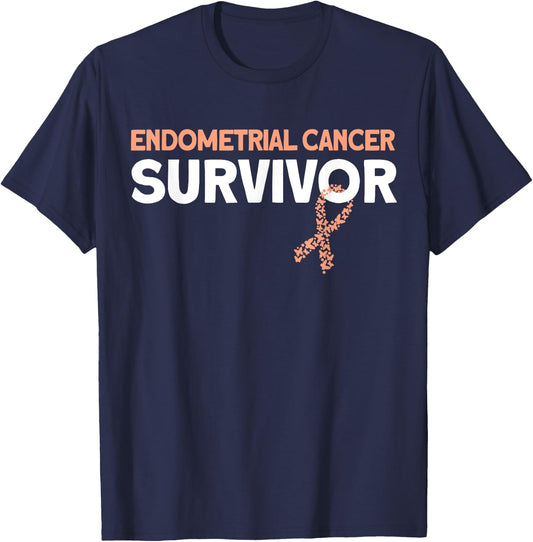 Endometrial Cancer Survivor T-Shirt - T-Shirt | Navy