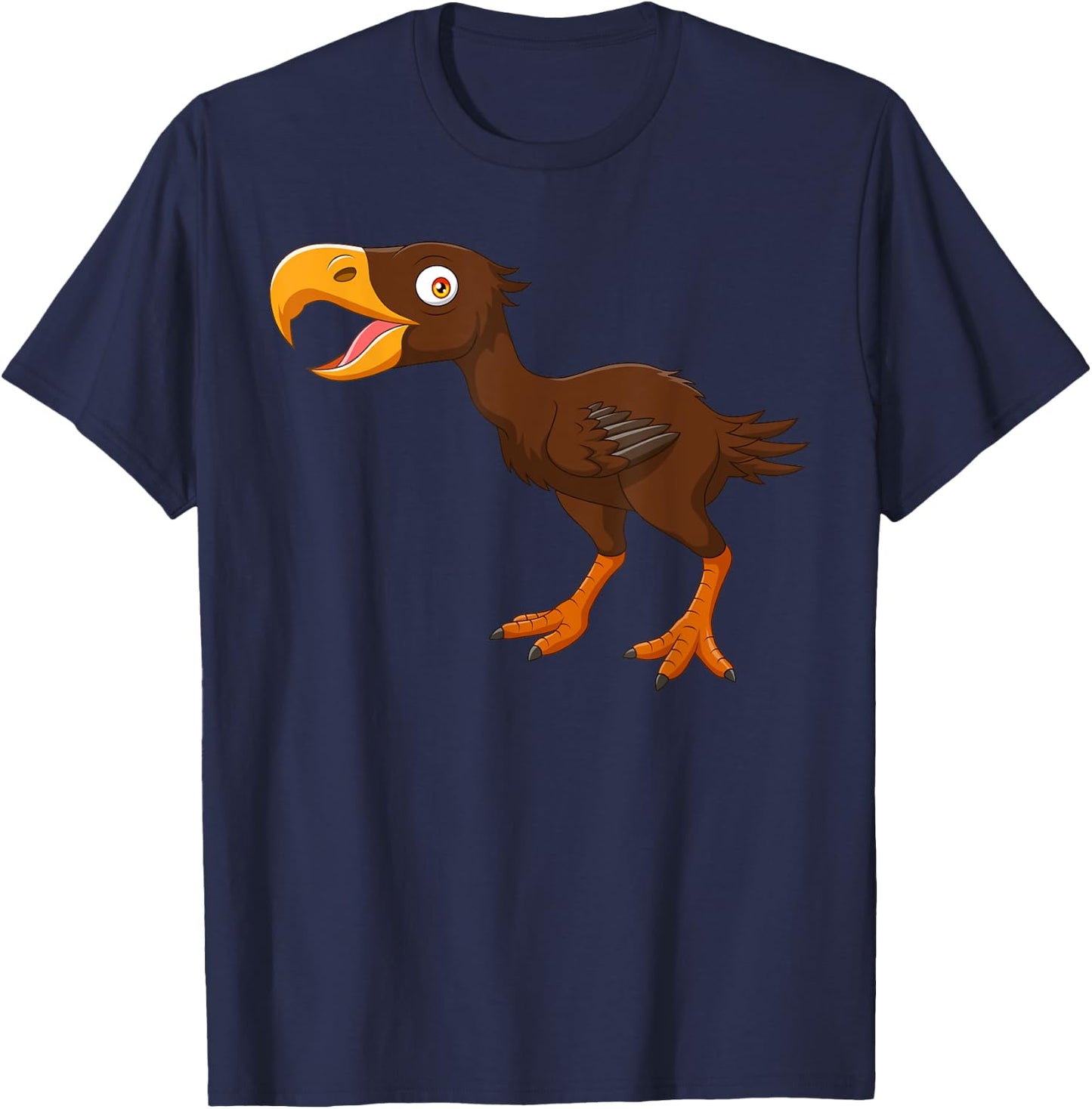 Cute Cartoon Prehistoric Animals Terror Bird For Kids Funny T-Shirt - T-Shirt | Navy