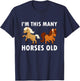 Kids 2 Years Old Girl Horses Old 2nd Birthday Kids T-Shirt - T-Shirt | Navy