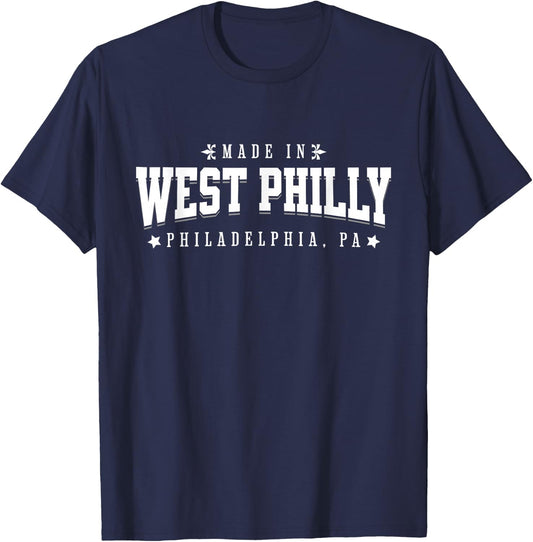 Made in West Philly Philadelphia PA Philly Neighborhood T-Shirt - T-Shirt | Navy