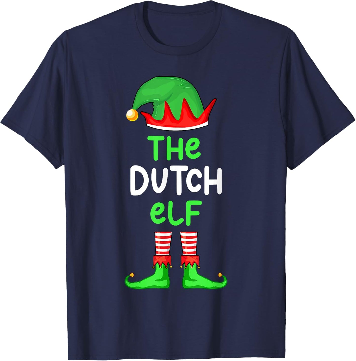 I'm The Dutch Elf Netherlands Christmas Funny Pajama T-Shirt - T-Shirt | Navy