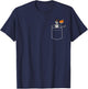 Thanksgiving Skeleton Pocket Turkey Day Fall Men Women Kids T-Shirt - T-Shirt | Navy