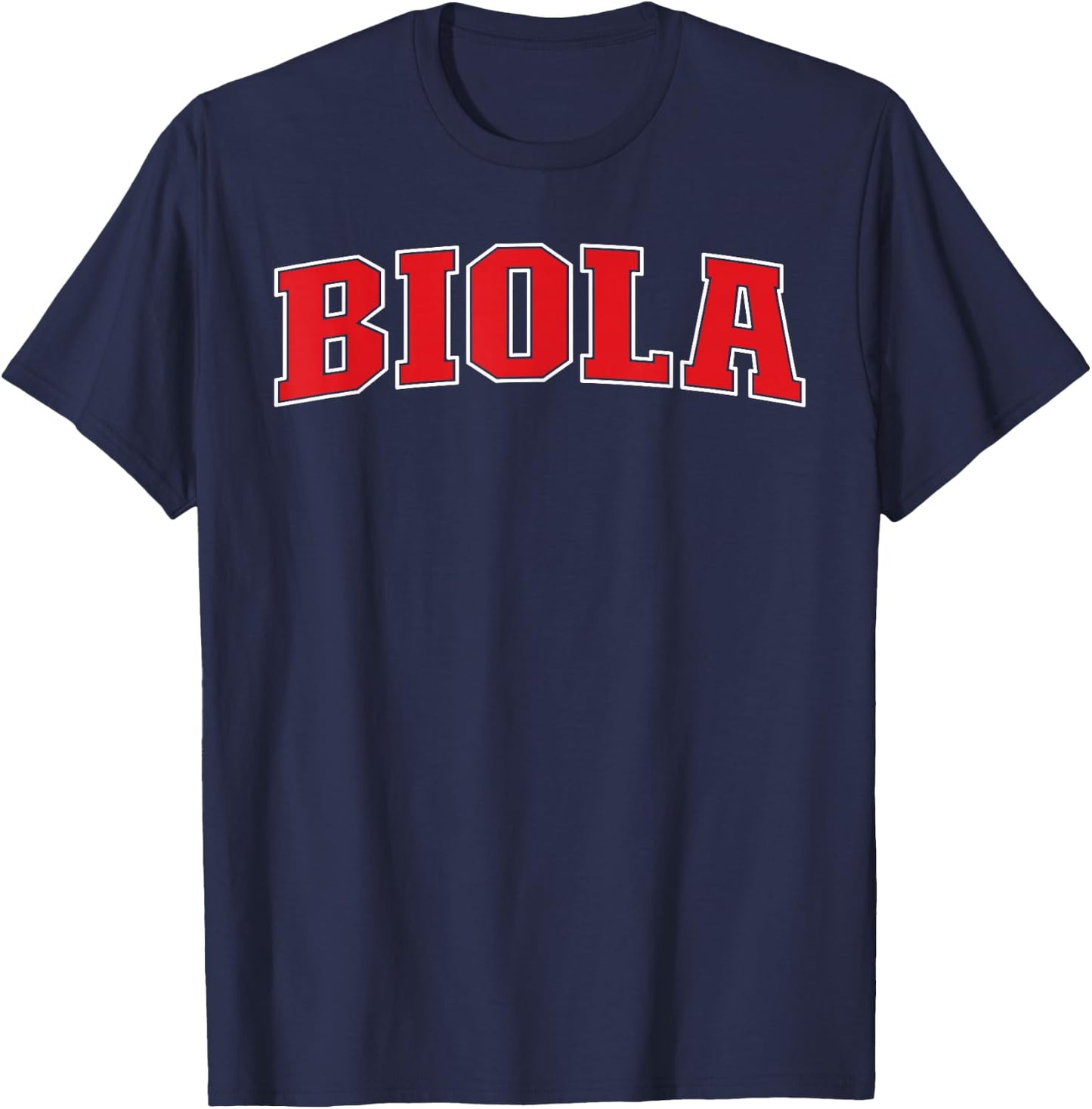 Biola California Souvenir Trip College Style Red Text T-Shirt - T-Shirt | Navy